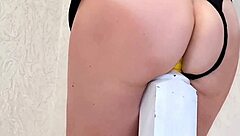 Hey, Petite Stepsister Craves Bigger Bed Post for Her Tight Hole!