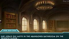 Beautiful brunette gets a magical experience at Hogwarts in this Akabur's video