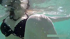 german teen shows big boobs in bikini at beach 😍