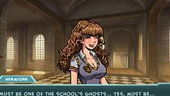 Beautiful brunette gets a magical experience at Hogwarts in this Akabur's video