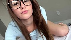 Nerd scott's 18yo step-sis gets wild in hardcore action