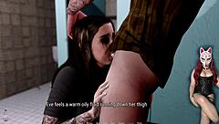 Public toilet blowjob and other Hentai scenes with bent over and doggystyle action