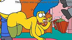 Marge Simpson's neighbor bangs her in front of hubby
