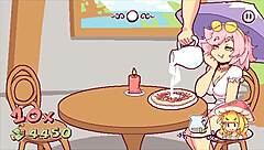 Kinky Waitress Puts Cum On Pizza In Futanari Game