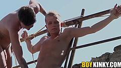 Gay BDSM action with twinks and urine fetish