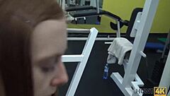 Can This Trimmed Pussy in the Gym Handle Public Fucking for Cash?