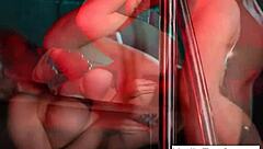 Hot Blonde Nadia White Strips and Delivers Wild Lapdance