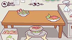 Kinky Waitress Puts Cum On Pizza In Futanari Game