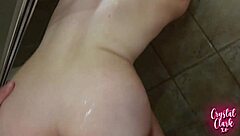 Beautiful blue-eyed stepmother catches me masturbating in this anime series