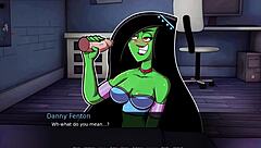 Danny phantom and amity park share a green handjob adventure.