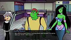 Danny phantom and amity park share a green handjob adventure.