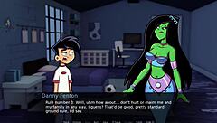 Danny phantom and amity park share a green handjob adventure.