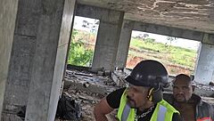 Public bareback gay sex in construction site