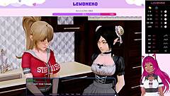 lewdneko gets naked using vibrator as maid slave in harem hotel!