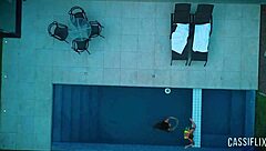 Uncut video of a pool party with anal action