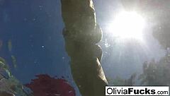 Olivia Austin enjoys some pool time in the middle of summer