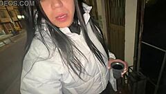 Oh My! That Cute Petite Teen Slut Just Left With A Fan She Met!