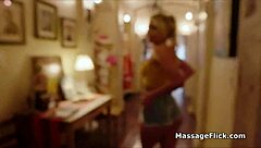 spicy latina teen masseuse gets oiled treatment