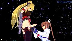 Magical girl Lyrical Nanoha Strikers hentai with big tits