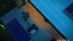 Uncut video of a pool party with anal action