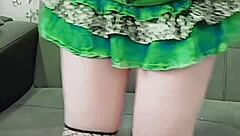 Sissy crossdresser gets a wet and wild solo session