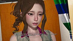 3D animated beauty gets bullied by hot guy