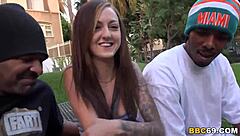 Petite 18+ Kendra Cole in Wild Interracial Threesome?