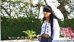 Glamorous lesbian babe receives fingering