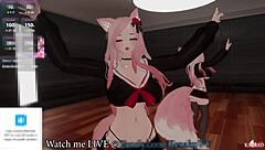 Kanako tries to talk but chat wants her to squirt