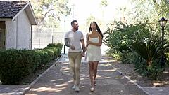 Brunette with Big Tits Couldn't Wait to Fuck Monster Cock After Date for Creampie