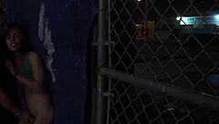 Teen Anya Olsen in rough outdoor bondage and domination