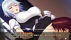 Maid san with big tits gets cum in mouth in hentai game noel 2