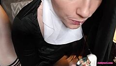 Adalynnx is a naughty nun who enjoys anal sex and other pleasures