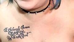 kyra hellfire shows off her tattoos and big tits backstage in feb 2024