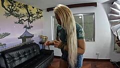 tiffany montavani poses in lingerie backstage at the party photoshoot