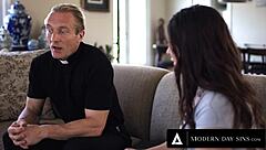 Hey, check out pervy priest taking Keira Croft's anal virginity 😈