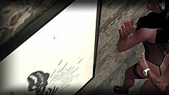 i watch damian and coco in rough ebony assfucking