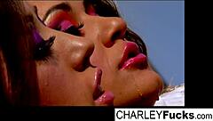 charlie enjoys slippery wet fun with sexy brunette capri