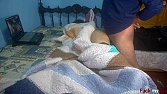 Waking Up My Best Friend for Hard Anal Fuck with Creampie