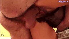 Italian porn actress in a 1 on 1 scene with deep throat and anal finger action