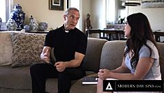 Hey, check out pervy priest taking Keira Croft's anal virginity 😈