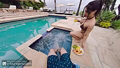 Big tits babe Tru Kait gets sucked, banged, and ridden in group VR porn.