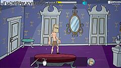 Fuckerman completes gameplay by cumming on Ella.