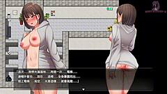 Commented gameplay of an erotic game where a busty character risks an elevator encounter
