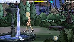 Fuckerman completes gameplay by cumming on Ella.