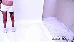 Tiny blonde teen gets fucked during audition and gives great blow job and anal sex