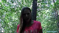 Public Agent Long Haired Babe Fucked Outside!