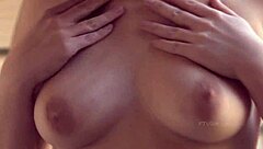 A sexy brunette gets into an incident after flashing her nudity in a public place