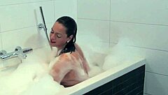 Solo Bathing Shemale Tugs Big Tits, Masturbates, Cumshot High Definition