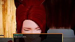 Redhead milf with small tits in my new family game